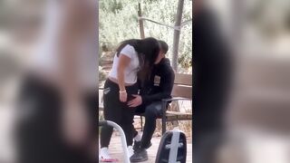تحرش في الجنينة مصري مع شرموطة هايجه