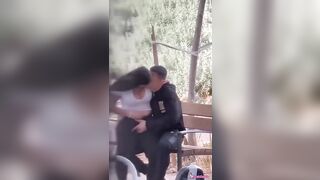 تحرش في الجنينة مصري مع شرموطة هايجه